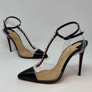 Christian Louboutin Nosy Spikes PVC 100 mm pumps size 36
